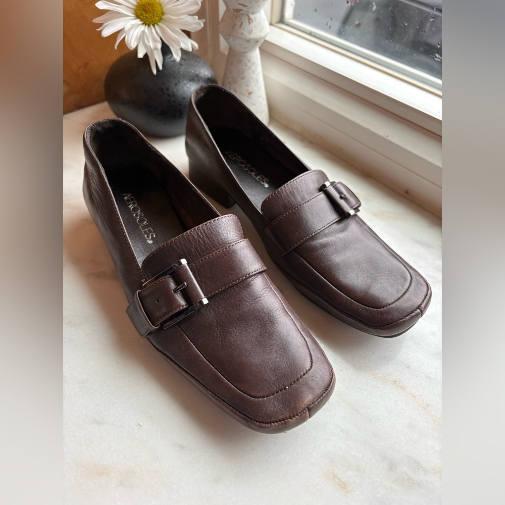 Vtg Aerosoles women’s brow leather loafer